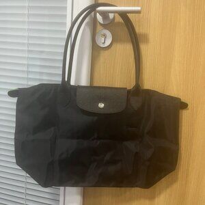 Longchamp Le Pliage Black Tote Shoulder Bag Travel Bag